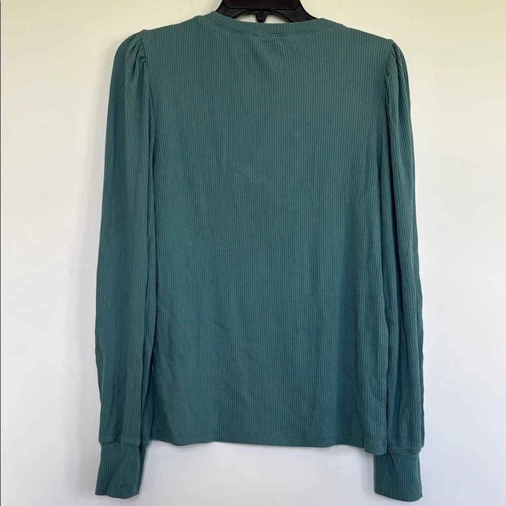 J. Crew Green Fitted Long Sleeve T-Shirt